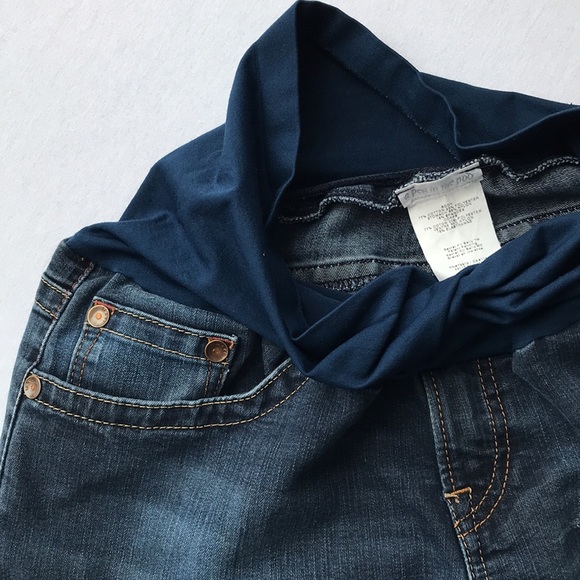 A Pea in the Pod Maternity Cutoff mavi Denim Shorts (M) - Picture 2 of 9